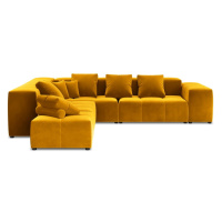 Žltá zamatová rohová pohovka (variabilná) Rome Velvet - Cosmopolitan Design