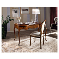 Estila Luxusný rustikálny taliansky pracovný stôl Heriss z masívu s tromi zásuvkami 139 cm