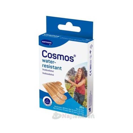 Cosmos Water-resistant vodeodolná náplasť 5 veľkostí 20 ks Hartmann