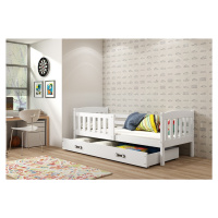 Expedo Detská posteľ FLORENT P1 + ÚP + matrac + rošt ZADARMO, 80x160 cm, biela, biela