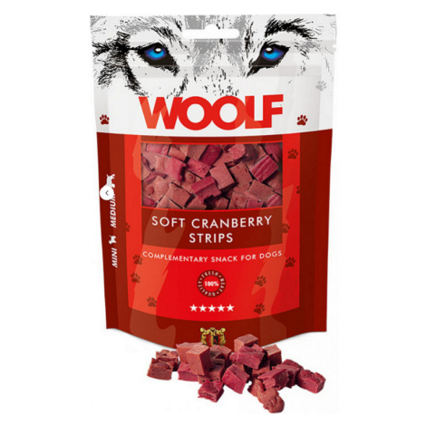 Woolf Soft Cranberry Strips 100g