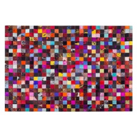 Pestrofarebný patchwork kožený koberec 200 × 300 cm ENNE, 127873