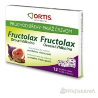 Fructolax Ovocie & Vláknina 12 kociek na žuvanie s príchuťou fíg a rebarbory