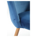 Sametová čalouněná židle Gera modrá