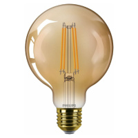 Philips LED filament žiarovka E27 G95 3,1W (25W) 1800K nestmievateľná, jantárová