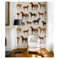 WALLCOLORS Horses Beige wallpaper - tapeta POVRCH: Prowall Concrete