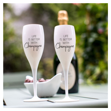 Koziol nerozbitný pohár na šampanské Cheers No.1 LIFE IS BETTER WITH CHAMPAGNE 100 ml 2 ks
