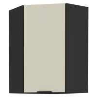 Horná rohová skrinka, cashmere/čierna, ARAKA 60x60 GN-90 1F