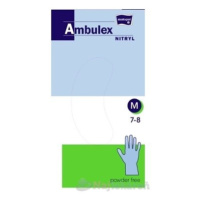 Ambulex rukavice NITRYLOVÉ veľ. M, modré, nesterilné, nepúdrované 100ks