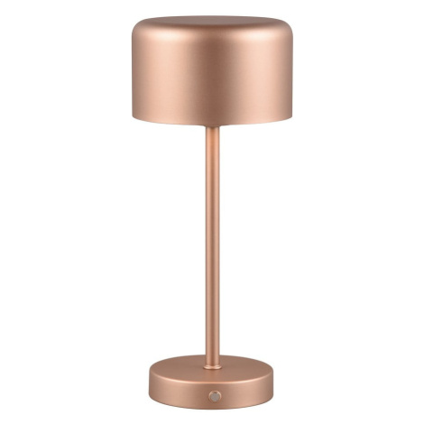 LED stmievateľná stolová lampa v medenohnedej farbe (výška 30 cm) Jeff – Trio