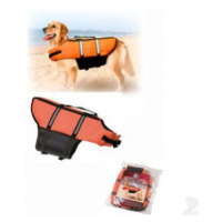 Plavecká vesta Dog M 35cm oranžová