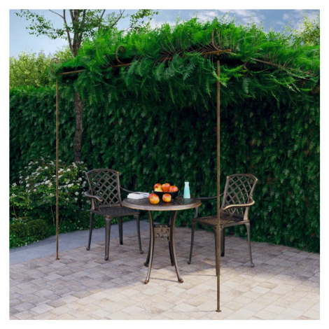 vidaXL Záhradná pergola, starožitná hnedá 3x3x2,5 m, železo