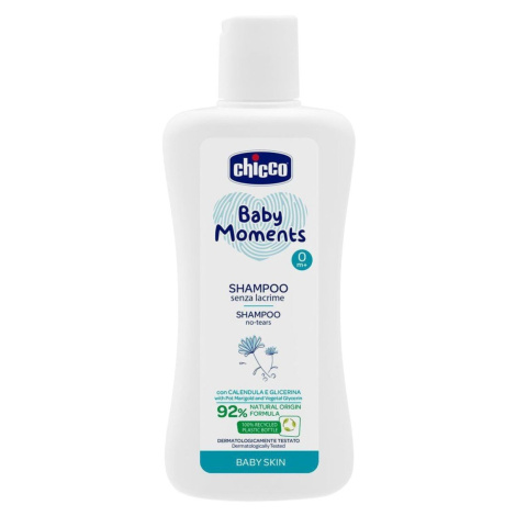 CHICCO Šampón na vlasy Baby Moments 92 % prírodných zložiek 200 ml