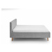 Sivá čalúnená dvojlôžková posteľ 180x200 cm Mattis - Meise Möbel