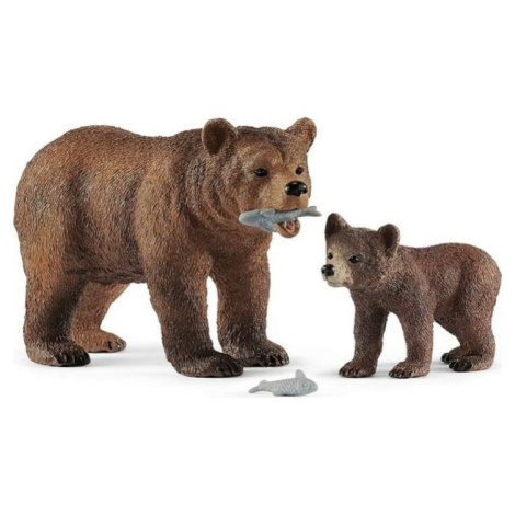 Schleich Medvedica Grizzly s mláďaťom