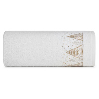 Bavlnený uterák biely so zlatou vianočnou vyšívkou Šírka: 50 cm | Dĺžka: 90 cm