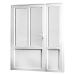 SKLADOVE-OKNA.sk - Vedľajšie vchodové dvere dvojkrídlové, ľavé, PREMIUM - 1580 x 2080 mm, biela/
