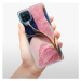 Odolné silikónové puzdro iSaprio - Pink Blue Leaves - Samsung Galaxy A12