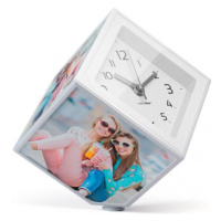 Rotujúca fotokocka s hodinami Balvi Photo-Clock 10x10cm