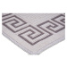 Sivo-béžový bavlnený koberec Vitaus Versace, 80 × 200 cm