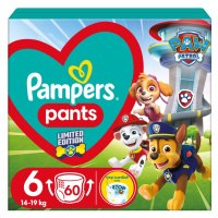 PAMPERS Plienky nohavičkové Active Baby Pants Paw Patrol veľ. 6 (14-19 kg)  60 ks