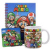 Super Mario – Evergreen – hrnček + prívesok + podložka + blok