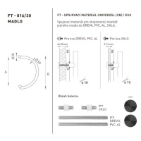 FT - MADLO kód 816 O 30 mm SP ks NEM - nerez matná (F60) 300 mm O 30 mm