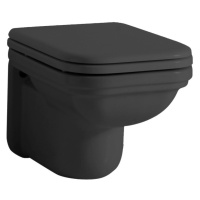 KERASAN - WALDORF závesná WC misa, 37x55cm, čierna mat 411531
