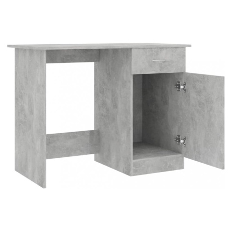 Písací stôl so skrinkou 100x50 cm Dekorhome Betón,Písací stôl so skrinkou 100x50 cm Dekorhome Be vidaXL