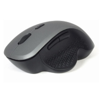 GEMBIRD myš MUSW-6B-02, čierno-strieborná, bezdrôtová, USB nano receiver
