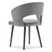 Sivá jedálenská stolička so zamatovým poťahom Windsor & Co Sofas Elpis