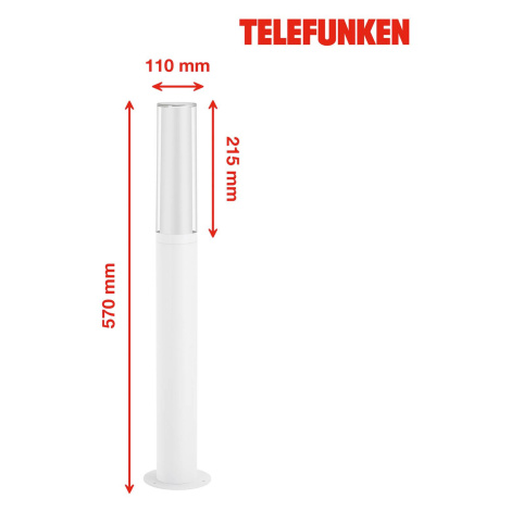 Telefunken Bristol LED svietidlo, 57 cm, biela