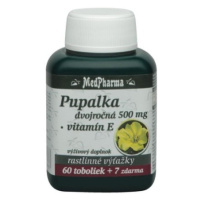 MEDPHARMA Pupalka dvojročná 500 mg s vitamínom E 60 tabliet +7 tabliet ZADARMO