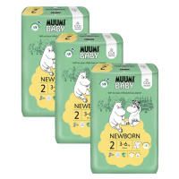 MUUMI BABY 2 Newborn 3-6 kg, mesačné balenie eko plienok, 175 ks