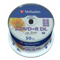 Verbatim DVD+R DL, Double Layer Inkjet Printable, 97693, 8.5GB, 8x, spindle, 50-pack, 12cm, pro 