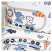 4Home Detské bavlnené obliečky do postieľky Happy train, 100 x 135 cm, 40 x 60 cm