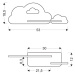 Detská nástenná lampička CLOUD LED Modrá / bílá