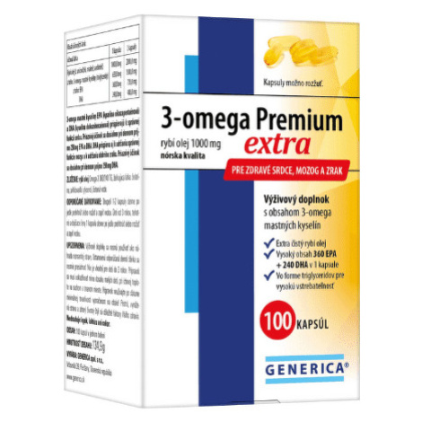 GENERICA 3-omega premium extra 100 kapsúl