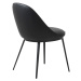 Furniria 26136 Dizajnová jedálenská stolička Danika čierna ekokoža