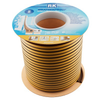 Tesnenie okien a dverí EPDM – P-profil, hnedá 100 m