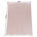 KONDELA Sulia Typ 1 pletená deka so strapcami 120x150 cm svetloružová