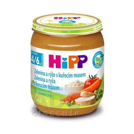 HiPP Príkrm BIO Zelenina a ryža s kuracím mäsom