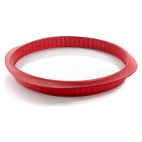 LEKUE Zapekacia forma s odnímateľným tanierom na quiche Lékué Quiche Pan 28 cm | červená