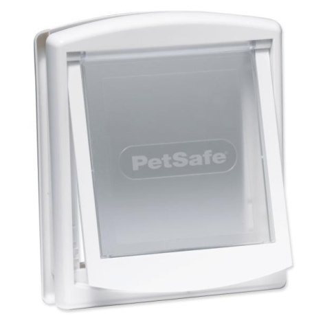 Dvierka PetSafe plastové s transparentným flapom biele, výrez 18,5x15,8cm