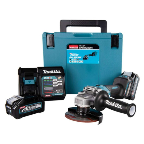Makita Náradie - 40V AKU uhlová brúska 125 mm, 2x aku 4,0 Ah XGT, nabíjačka GA023GM201