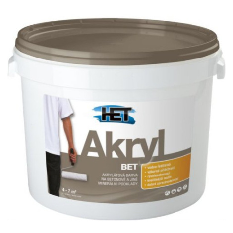 AKRYL BET - Akrylátová farba na betón 0100 - biela 3 kg Het