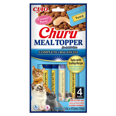 Churu Cat Meal Topper tuniak s hrebenatkou 4x14 g