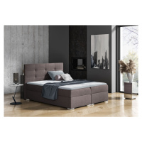 Expedo Čalúnená posteľ boxspring OLINA + topper, 120x200, hnedá