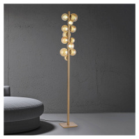 PURE LED stojacia lampa pop-up bronz hliník/sklo stmievač 12 svetiel