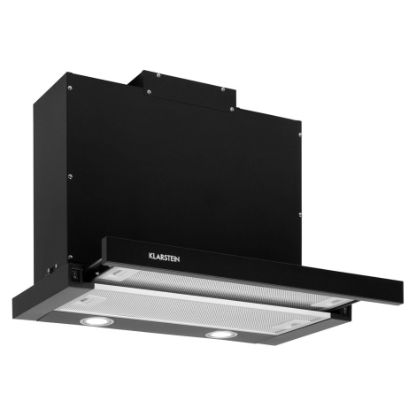 Klarstein Mariana 60, digestor, 60 cm, plochý, 500 m³/h, LED, čierny